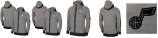 Nike Men's Heathered Charcoal Utah Jazz Authentic Showtime Performance Full-Zip Hoodie Jacket